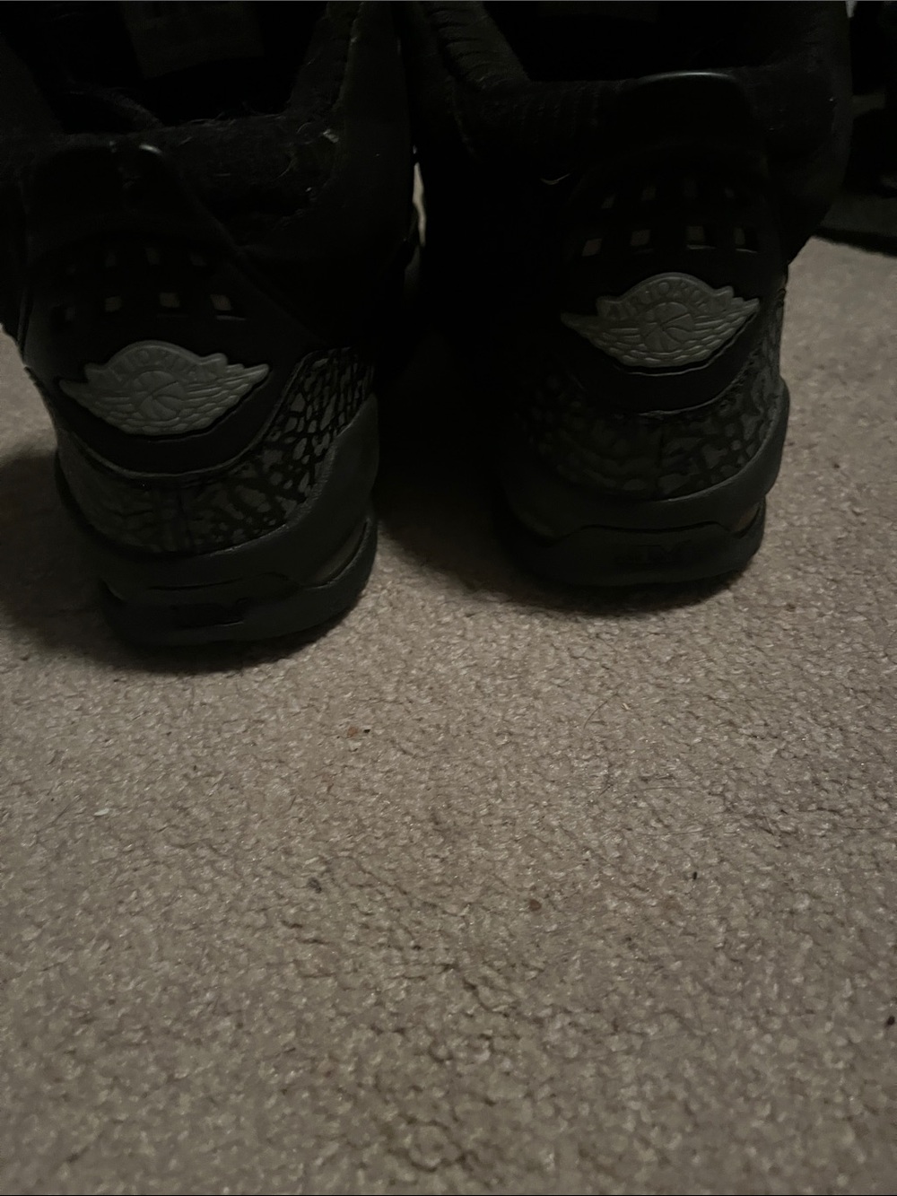 Jordan Black High-Top Basketball Sneakers with Silver Jumpman - Picture 5 of 8